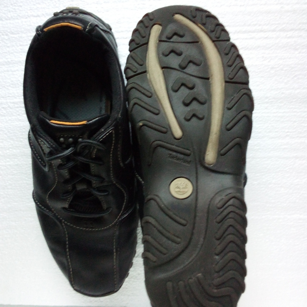 Timberland Leather Driver Lace-up Shoes Sneakers Men's 9M Black - Picture 13 of 16